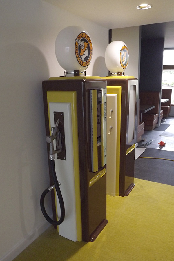 Reproduction National Benzole Petrol Pumps